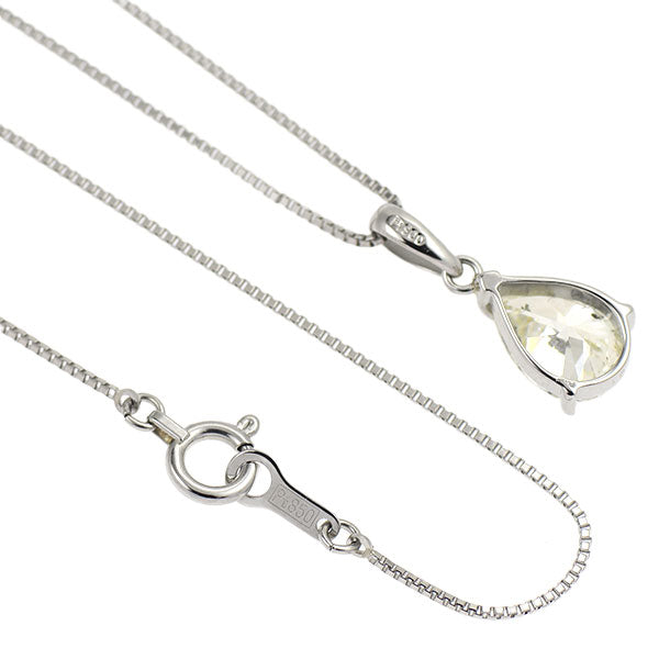 Pt900/Pt850 ペアシェイプカット ダイヤモンド ペンダントネックレス 1.051ct M SI2
