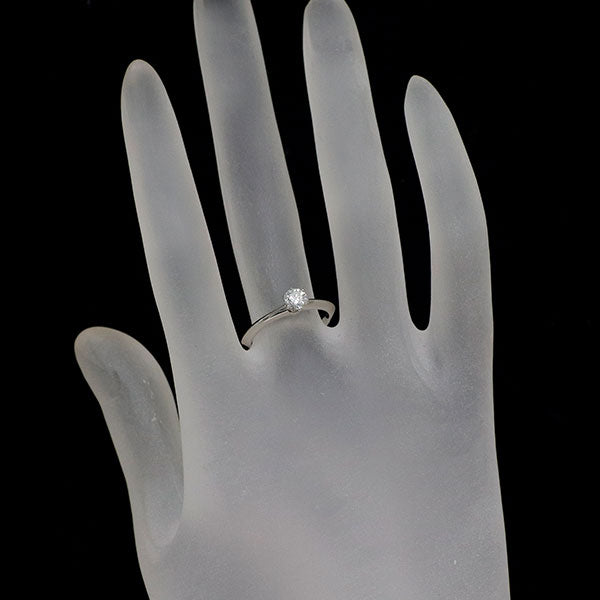 ティファニー Pt950 ダイヤモンド リング 0.32ct F IF ソリティア
