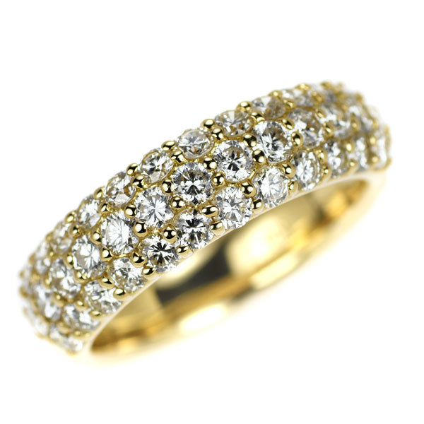 K18YG ダイヤモンド リング 1.51ct パヴェ