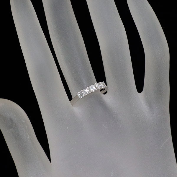 GSTV Pt950 アッシャーカット ダイヤモンド リング 0.50ct 一文字