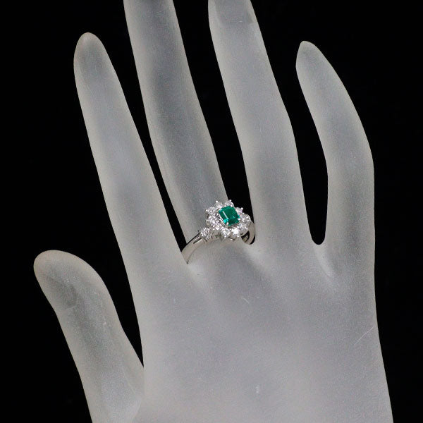 エメラルド 0.45ct ダイヤモンド プラチナ Pt900 ダイヤ リング Pt900 エメラルド ダイヤモンド リング 0.45ct 0.52ct — セルビー