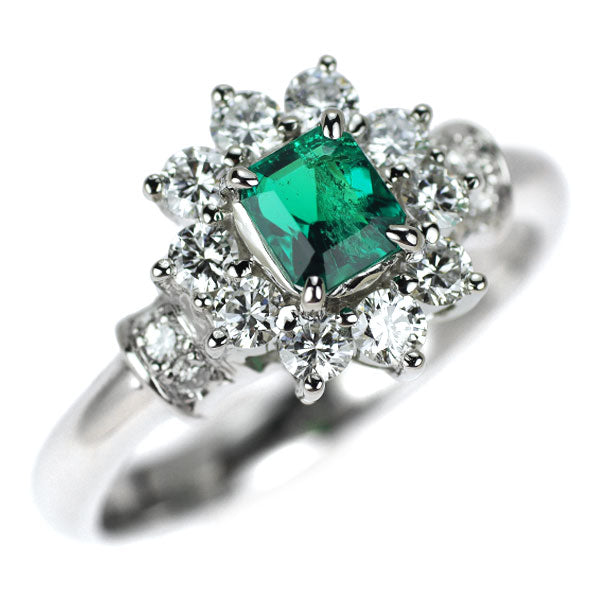 PT900 エメラルド ダイヤモンド リング Pt900 エメラルド ダイヤモンド リング 0.45ct 0.52ct — セルビー