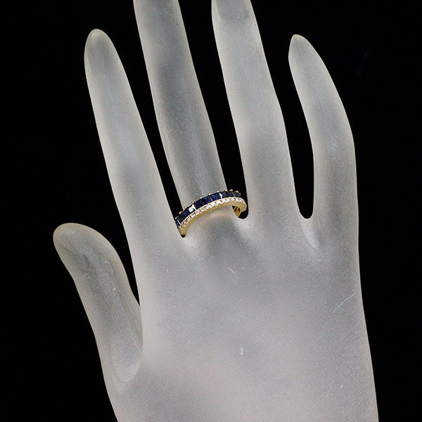 K18YG サファイア ダイヤモンド リング 1.00ct D0.18ct