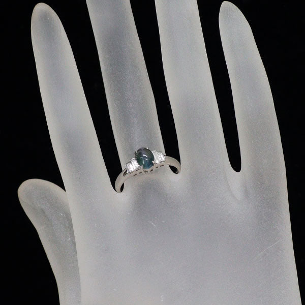 希少 Pt900 アレキサンドライトキャッツアイ ダイヤモンド リング 1.143ct D0.33ct