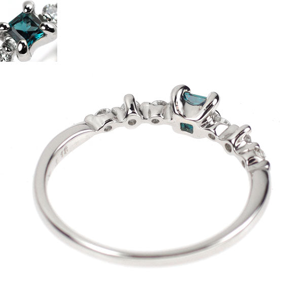 希少 Pt900 アレキサンドライト ダイヤモンド リング 0.12ct D0.100ct
