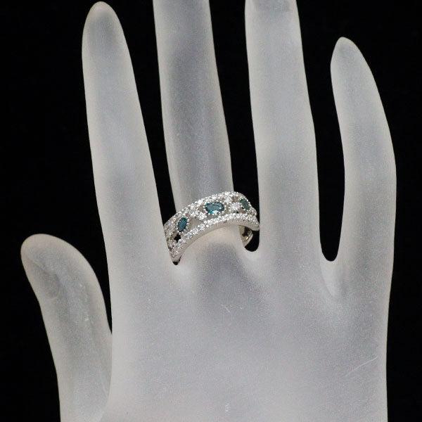 希少 Pt900 アレキサンドライト ダイヤモンド リング 0.41ct D0.53ct