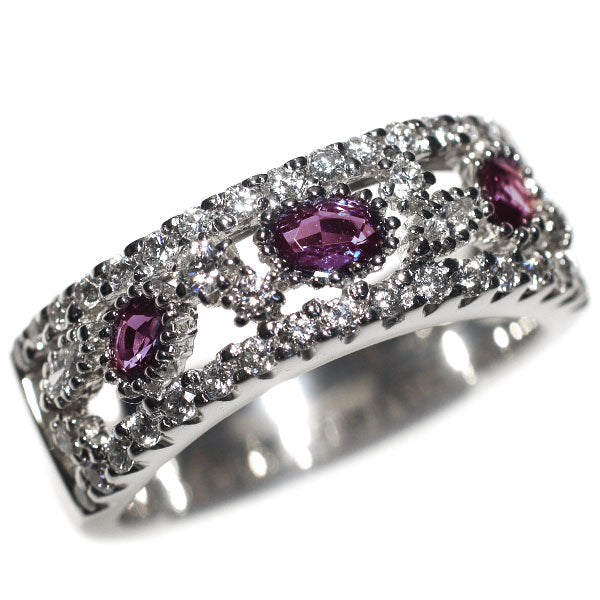 希少 Pt900 アレキサンドライト ダイヤモンド リング 0.41ct D0.53ct