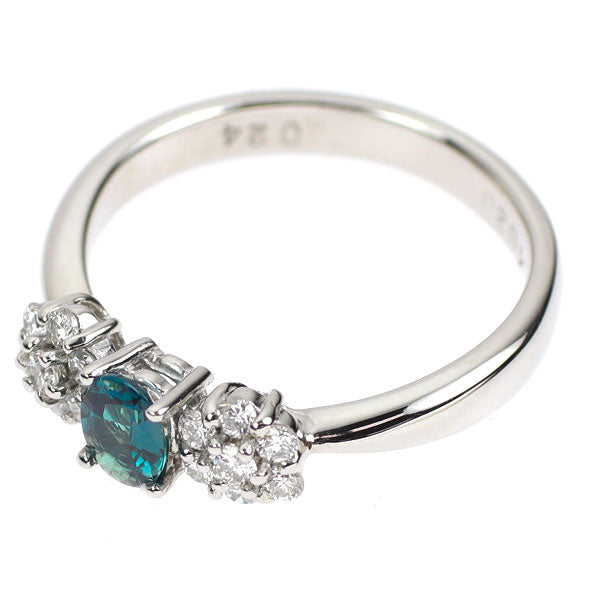 希少 Pt900 ブラジル産 アレキサンドライト ダイヤモンド リング 0.24ct 0.20ct