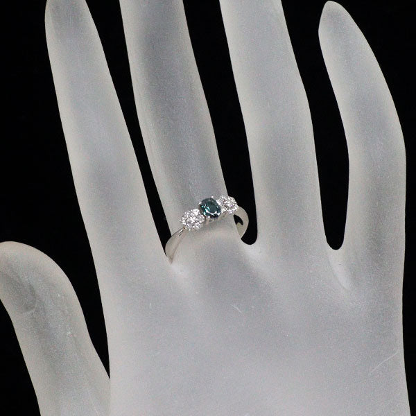 希少 Pt900 ブラジル産 アレキサンドライト ダイヤモンド リング 0.24ct 0.20ct
