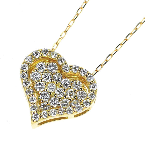 K18YG ダイヤモンド ペンダントネックレス 0.32ct ハート 3Way