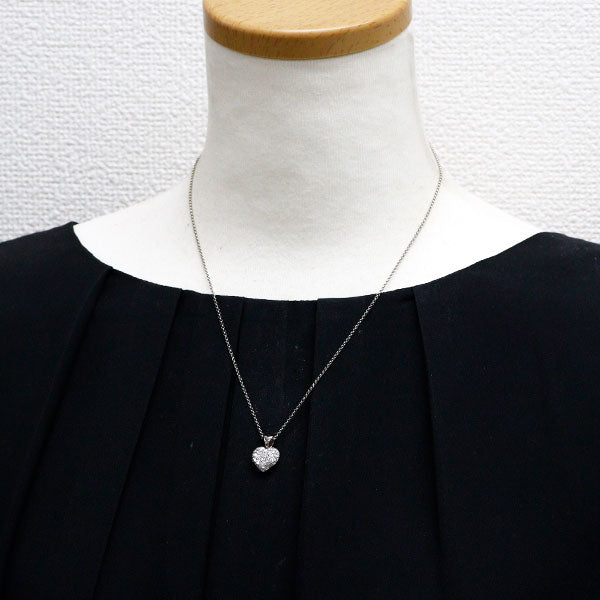 ゆきざき Pt900/ Pt850 ダイヤモンド ペンダントネックレス 0.70ct ハート
