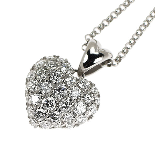 ゆきざき Pt900/ Pt850 ダイヤモンド ペンダントネックレス 0.70ct ハート
