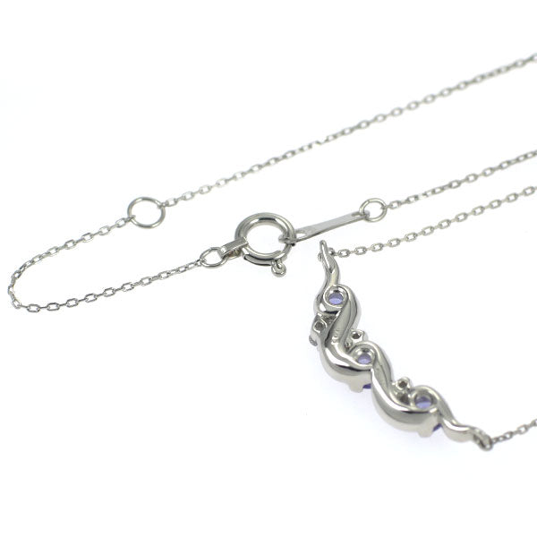Pt900/ Pt850 タンザナイト ダイヤモンド ペンダントネックレス D0.05ct