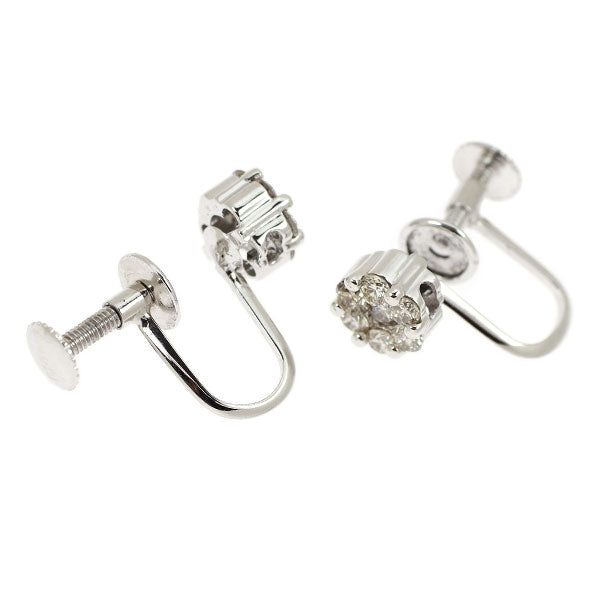 K14WG ダイヤモンド イヤリング 0.40ct フラワー