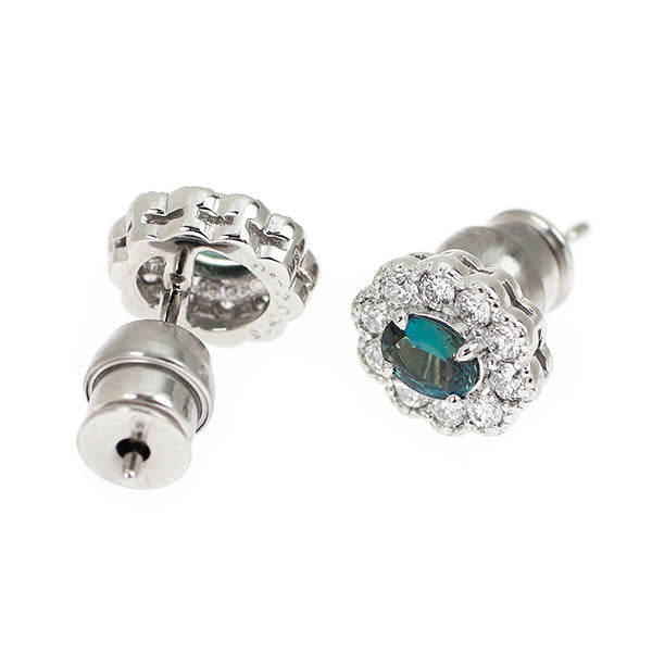 希少 Pt900 アレキサンドライト ダイヤモンド ピアス 0.31ct D0.26ct