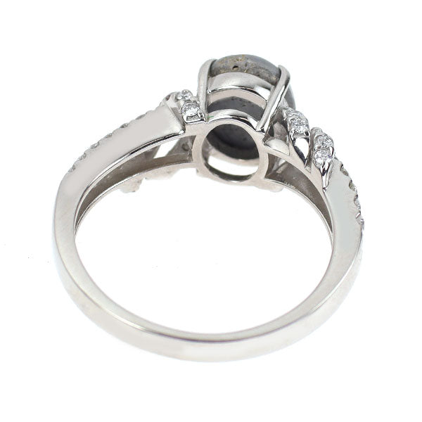 新品 Pt950 オーストラリア産ブラック オパール ダイヤモンド リング 0.960ct D0.35ct 【エスコレ】
