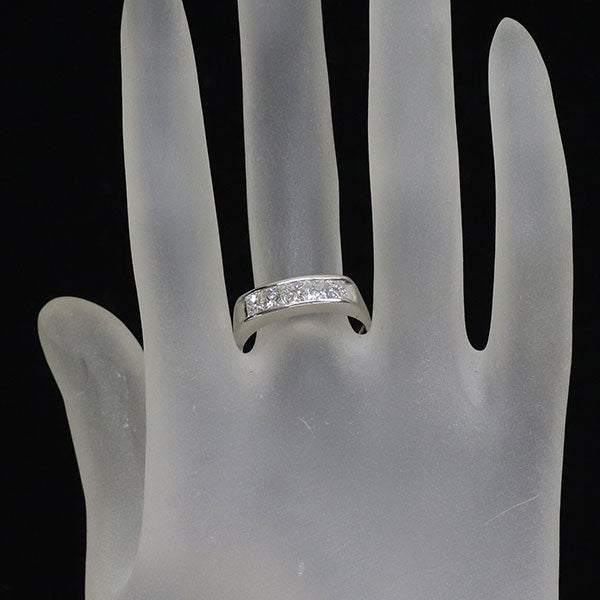Pt900 プリンセスカット ダイヤモンド リング 1.01ct 一文字