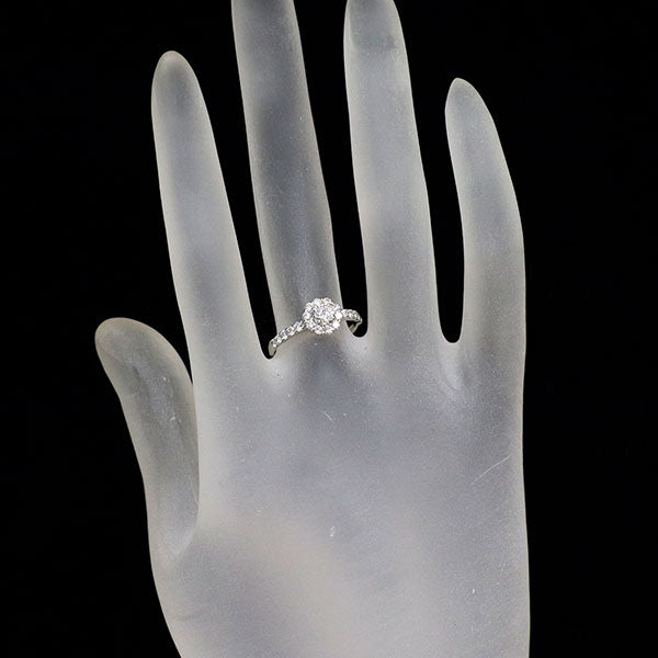 Pt900 ダイヤモンド リング 0.232ct D VS1 3EX D0.38ct