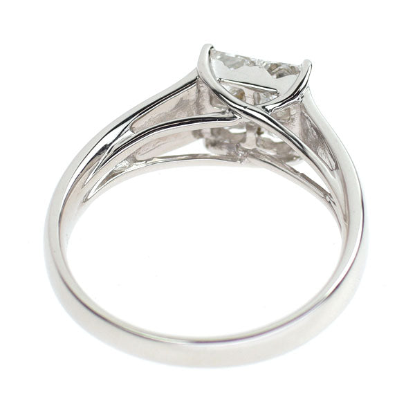 Pt900 プリンセスカット ダイヤモンド リング 0.80ct