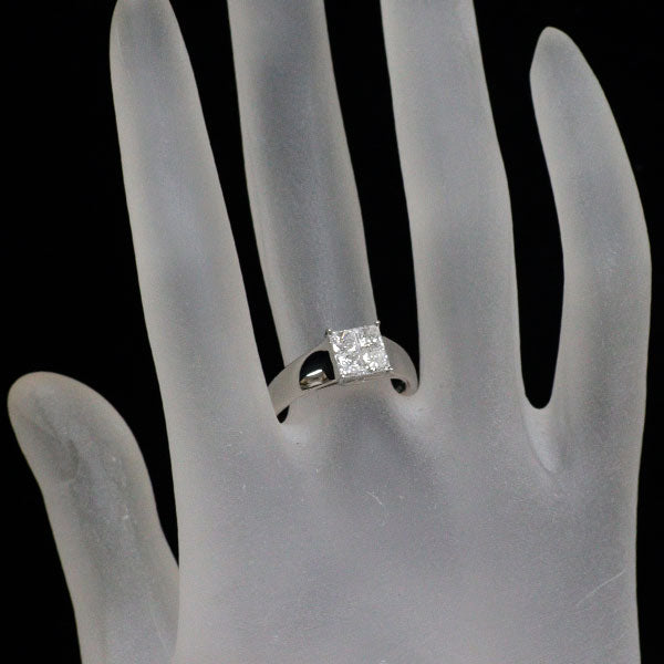 Pt900 プリンセスカット ダイヤモンド リング 0.80ct