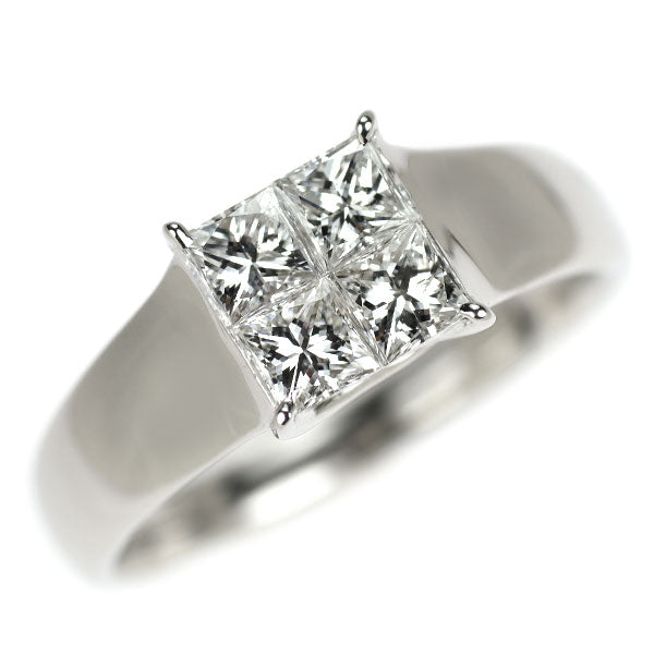 Pt900 プリンセスカット ダイヤモンド リング 0.80ct