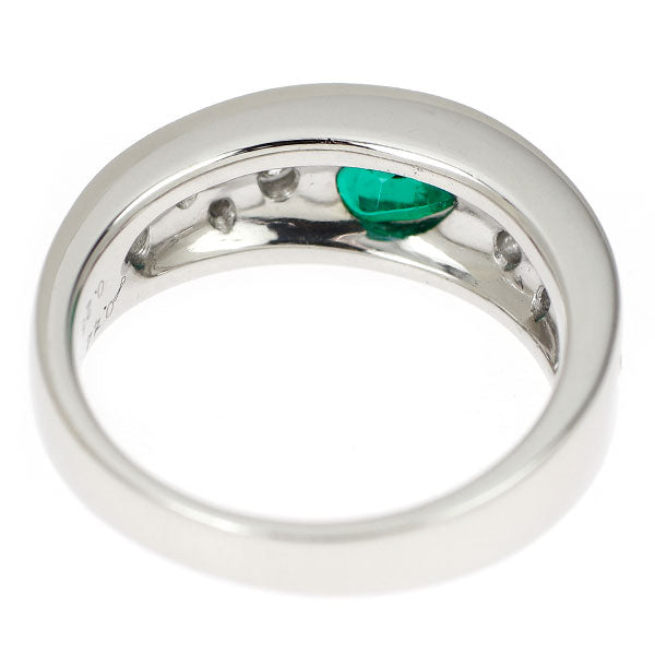 Pt900 エメラルド ダイヤモンド リング 0.44ct D0.26ct
