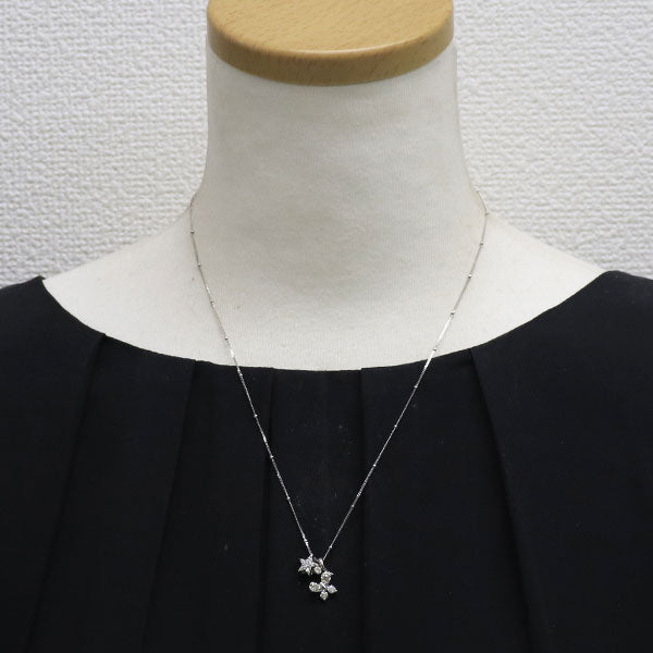 小寺智子 Pt900/ Pt850 ダイヤモンド ペンダントネックレス 0.50ct 蝶 星