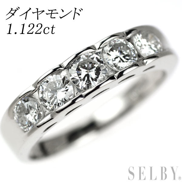 Pt900 ダイヤモンド リング 1.122ct 一文字