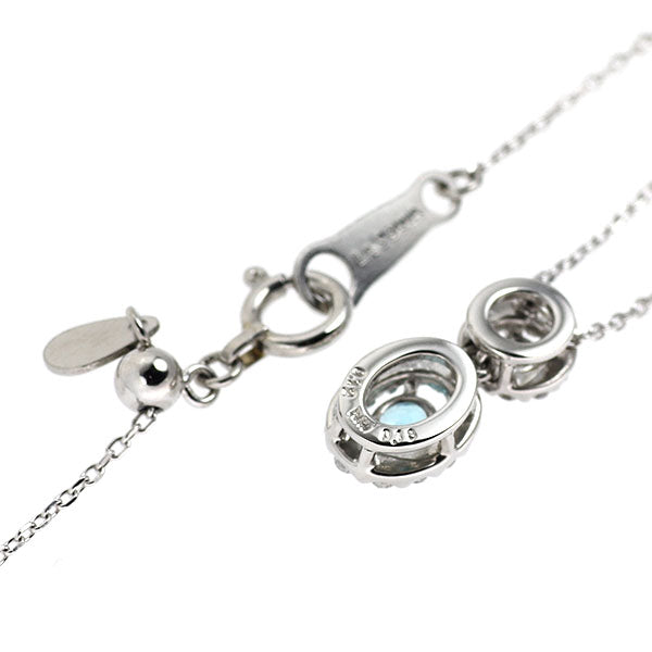 Pt900/ Pt850 パライバ トルマリン ダイヤモンド ペンダントネックレス 0.12ct D0.18ct