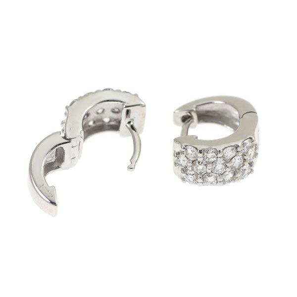 K18WG ダイヤモンド フープ ピアス 0.52ct パヴェ
