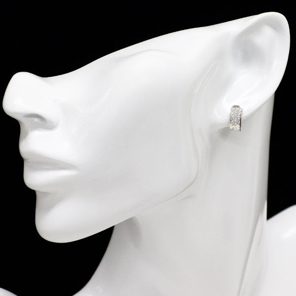 K18WG ダイヤモンド フープ ピアス 0.52ct パヴェ