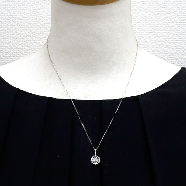 Pt900/ Pt850 ダイヤモンド ペンダントネックレス 0.19ct D0.52ct