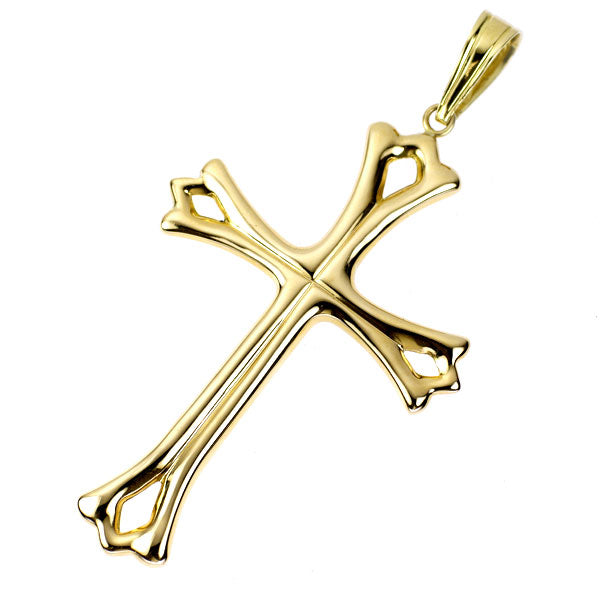 K18YG ペンダントトップ クロスフローリー — セルビーオンラインストア