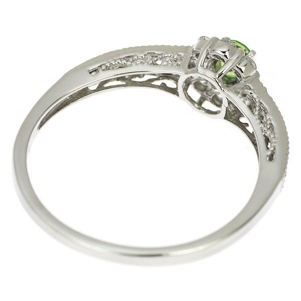 希少 Pt900 デマントイドガーネット ダイヤモンド リング 0.16ct D0.22ct