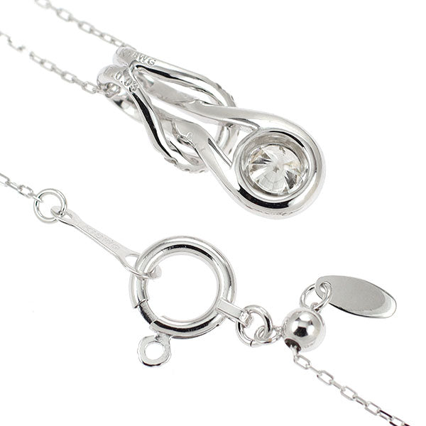 K18WG ダイヤモンド ペンダントネックレス 0.17ct D0.03ct