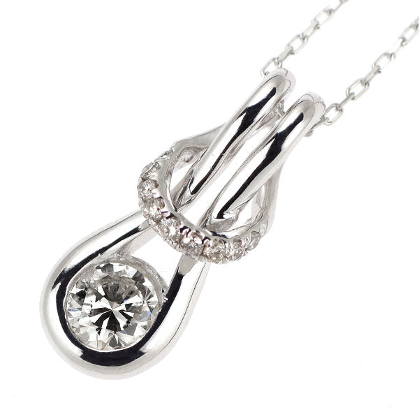 K18WG ダイヤモンド ペンダントネックレス 0.17ct D0.03ct