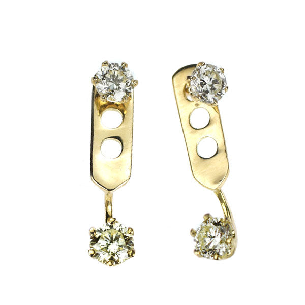 K18YG ダイヤモンド ピアス 0.26ct 2Way