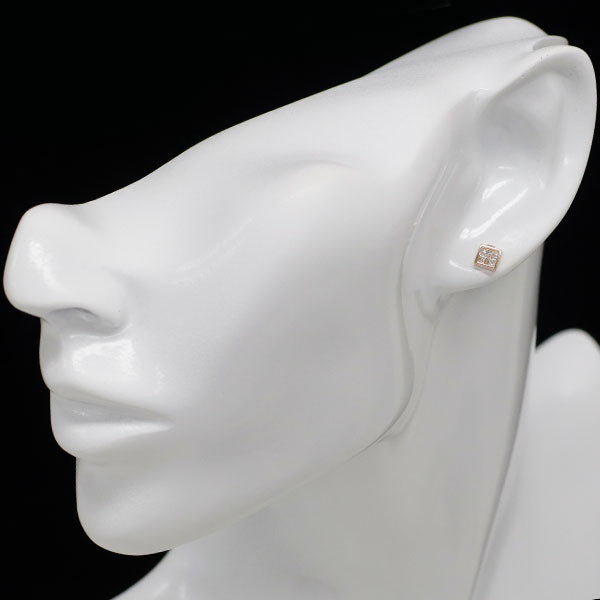 K18PG ダイヤモンド ピアス 0.24ct  ミステリーセッティング