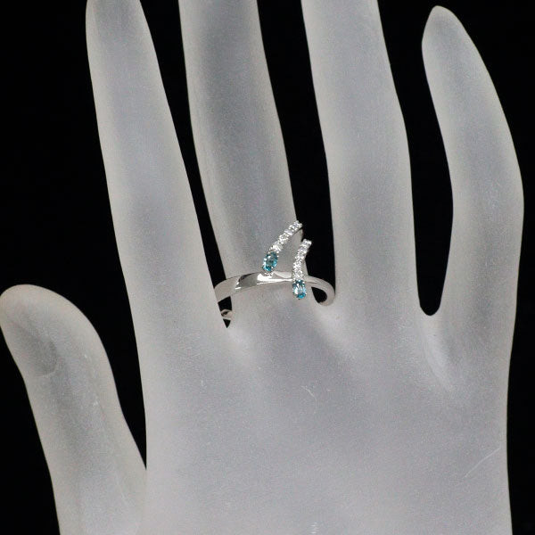 希少 Pt950 グランディディエライト ダイヤモンド リング 0.12ct D0.19ct