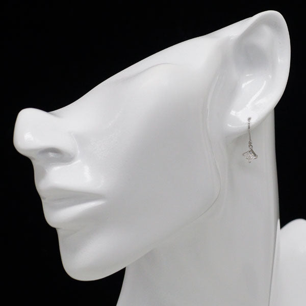 Pt900 プリンセスカット ダイヤモンド ピアス 0.730ct フック