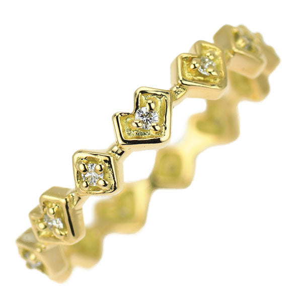 アーカー K18YG ダイヤモンド リング 0.11ct フルエタニティ
