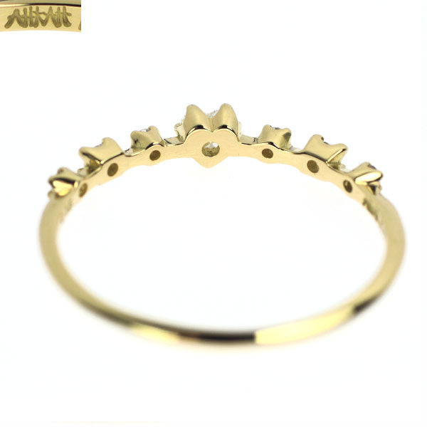 アーカー/ahkah K18YG ハートシェイプ ダイヤモンド リング 0.15ct  