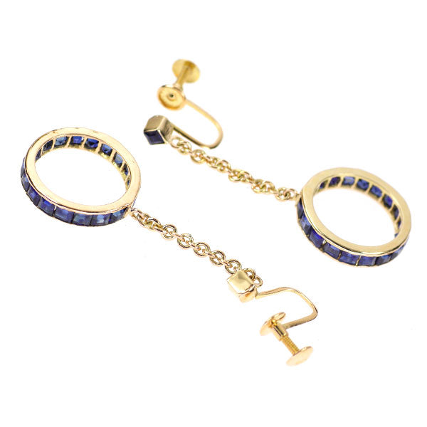 K18YG サファイア イヤリング — セルビーオンラインストア