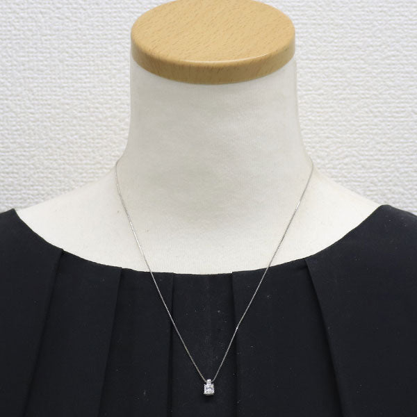 Pt900/Pt850 プリンセスカット ダイヤモンド ペンダントネックレス 0.702ct D VS2 D0.06ct