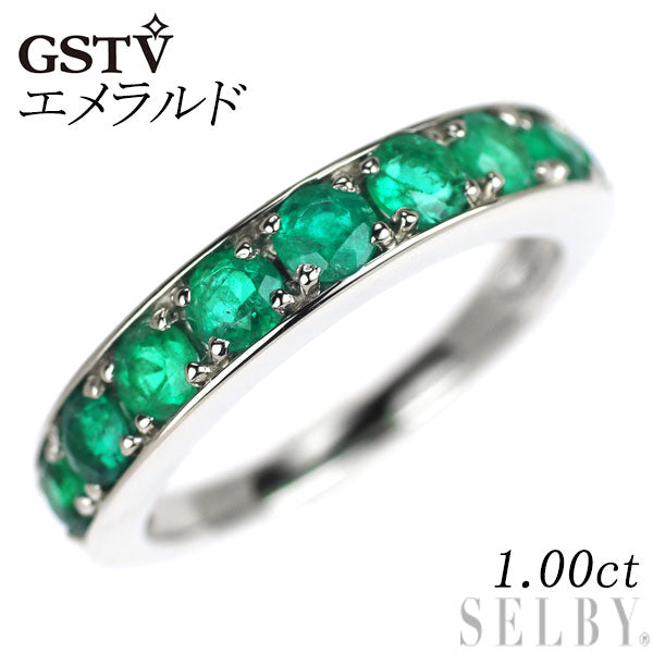 GSTV Pt950 エメラルド リング 1.00ct