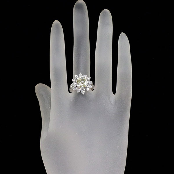 Pt900 ダイヤモンド リング 2.574ct VLY VS1 D1.90ct