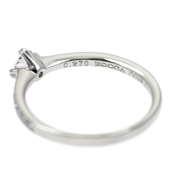 ROCCA Pt900 ダイヤモンド リング 0.270ct D0.10ct