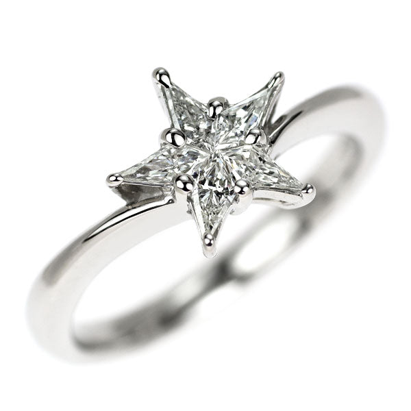 Pt900 ダイヤモンド リング 0.30ct スター 星