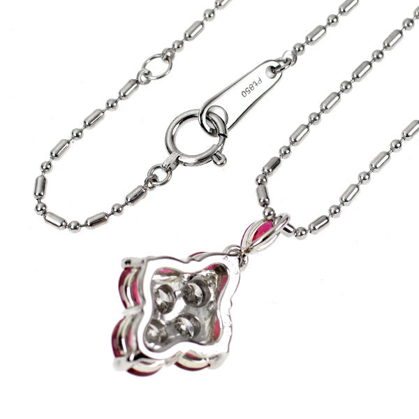 Pt900/Pt850 ダイヤモンド ルビー ペンダントネックレス 0.55ct D1  