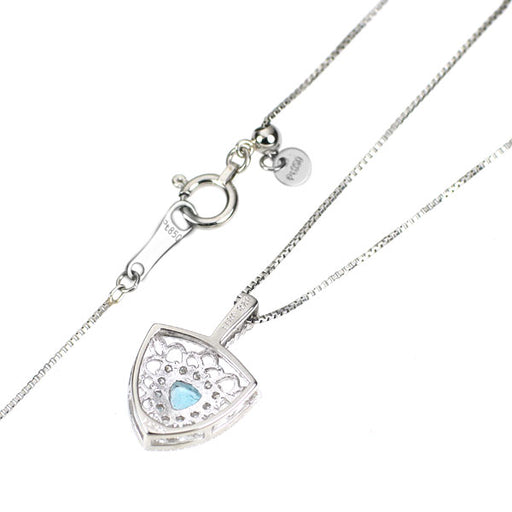 Pt900/ Pt850 パライバ トルマリン ダイヤモンド ペンダントネックレス